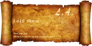 Leif Aura névjegykártya